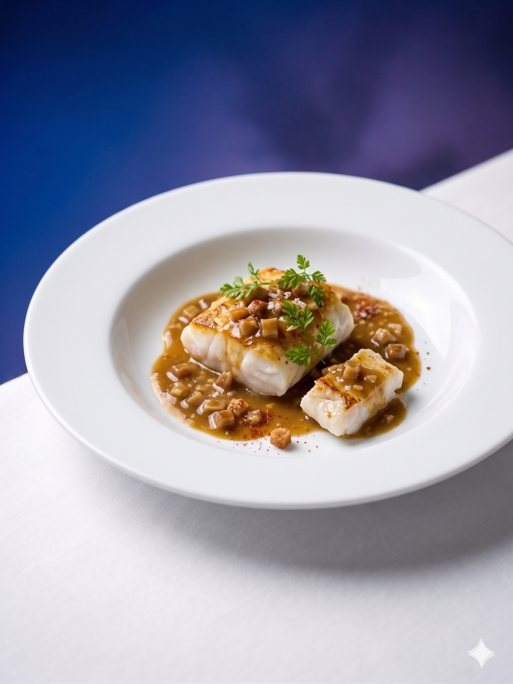 Merluza con salsa de oreja